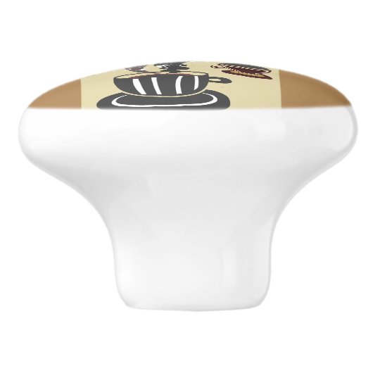 Keramik-Knochen Keramikknauf (Seitenansicht)