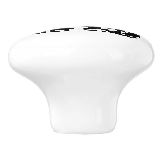 Keramik Knock mit einzigartigem QR-Codedesign Keramikknauf (Seitenansicht)