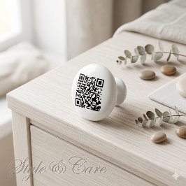 Keramik Knock mit einzigartigem QR-Codedesign Keramikknauf