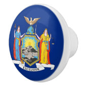 Keramik Knopf ziehen mit der Fahne von New York, U Keramikknauf (Rechts)