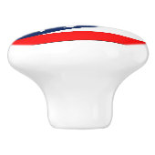 Keramik Knopf ziehen mit der Fahne von Ohio, USA Keramikknauf (Seitenansicht)