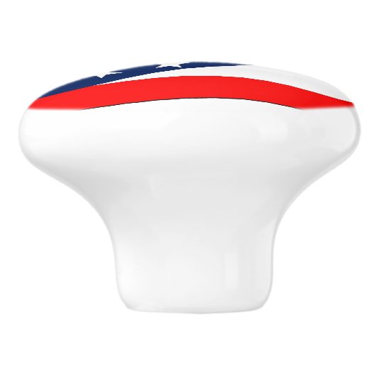 Keramik Knopf ziehen mit der Fahne von Ohio, USA Keramikknauf (Seitenansicht)