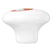 Keramik Knopf ziehen mit der Flagge Serbiens Keramikknauf (Seitenansicht)