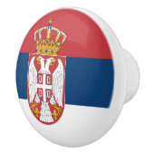 Keramik Knopf ziehen mit der Flagge Serbiens Keramikknauf (Rechts)
