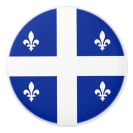 Keramik Knopf ziehen mit der Flagge von Quebec, Ka Keramikknauf
