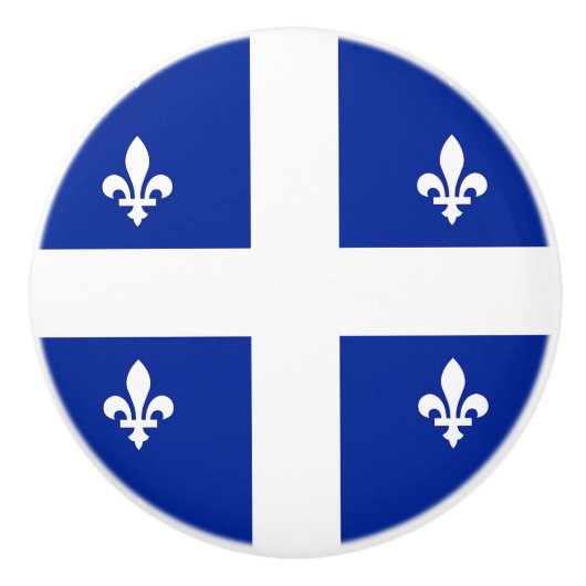 Keramik Knopf ziehen mit der Flagge von Quebec, Ka Keramikknauf (Vorderseite)