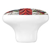 Keramik Knopf ziehen mit englischen Rose Keramikknauf (Seitenansicht)