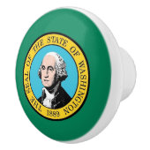 Keramik Knopf ziehen mit Fahne des Washingtoner St Keramikknauf (Rechts)