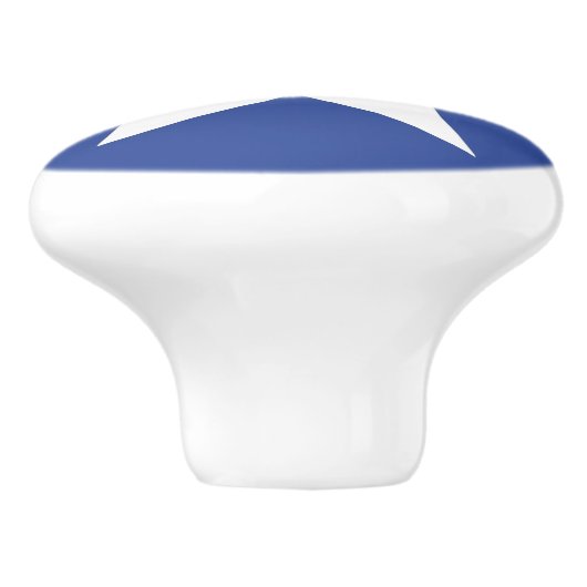 Keramik Knopf ziehen mit Fahne von Houston, USA Keramikknauf (Seitenansicht)