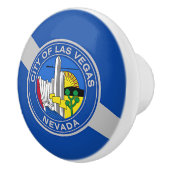 Keramik Knopf ziehen mit Fahne von Las Vegas, USA Keramikknauf (Rechts)