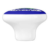 Keramik Knopf ziehen mit Fahne von Michigan Keramikknauf (Seitenansicht)