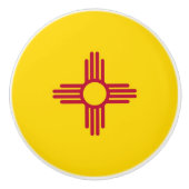 Keramik Knopf ziehen mit Fahne von New Mexico, USA Keramikknauf (Vorderseite)