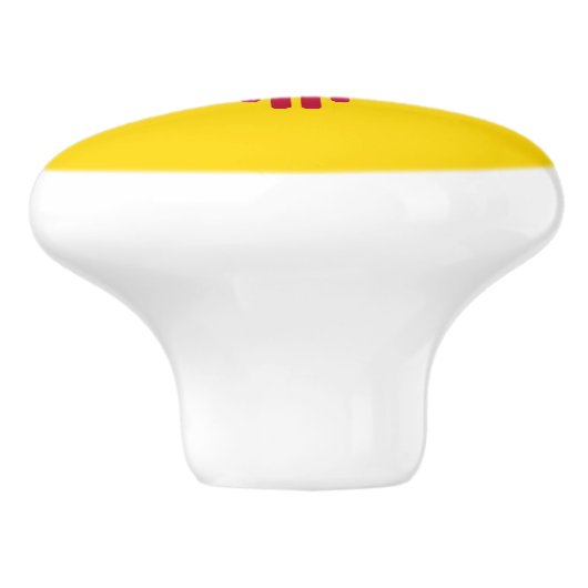 Keramik Knopf ziehen mit Fahne von New Mexico, USA Keramikknauf (Seitenansicht)