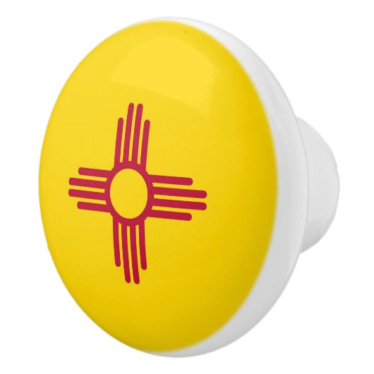 Keramik Knopf ziehen mit Fahne von New Mexico, USA Keramikknauf (Rechts)