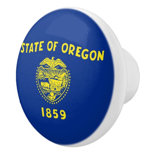 Keramik Knopf ziehen mit Fahne von Oregon Staat, U Keramikknauf (Rechts)