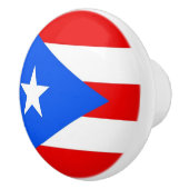 Keramik Knopf ziehen mit Fahne von Puerto Rico, US Keramikknauf (Rechts)