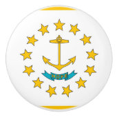 Keramik Knopf ziehen mit Fahne von Rhode Island, U Keramikknauf (Vorderseite)