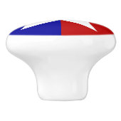 Keramik Knopf ziehen mit Fahne von San Antonio, US Keramikknauf (Seitenansicht)