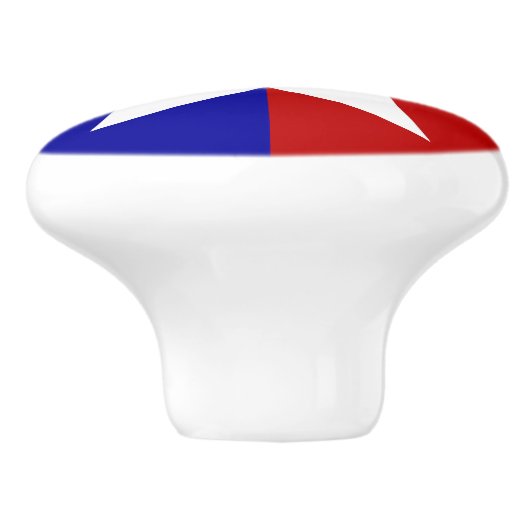 Keramik Knopf ziehen mit Fahne von San Antonio, US Keramikknauf (Seitenansicht)