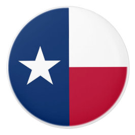 Keramik Knopf ziehen mit Fahne von Texas Staat, US Keramikknauf