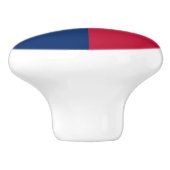 Keramik Knopf ziehen mit Fahne von Texas Staat, US Keramikknauf (Seitenansicht)