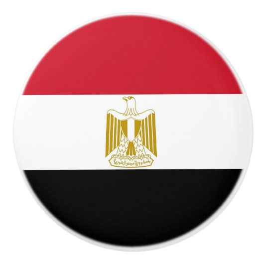 Keramik Knopf ziehen mit Flagge Ägyptens Keramikknauf (Vorderseite)