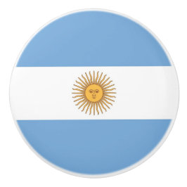Keramik Knopf ziehen mit Flagge Argentiniens Keramikknauf