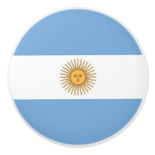 Keramik Knopf ziehen mit Flagge Argentiniens Keramikknauf
