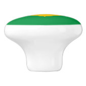 Keramik Knopf ziehen mit Flagge Brasiliens Keramikknauf (Seitenansicht)