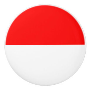Keramik Knopf ziehen mit Flagge Indonesiens Keramikknauf