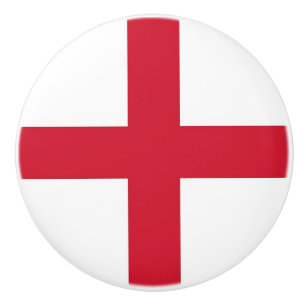 Keramik Knopf ziehen mit Flagge von England, Verei Keramikknauf