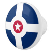 Keramik Knopf ziehen mit Flagge von Indianapolis,  Keramikknauf (Rechts)