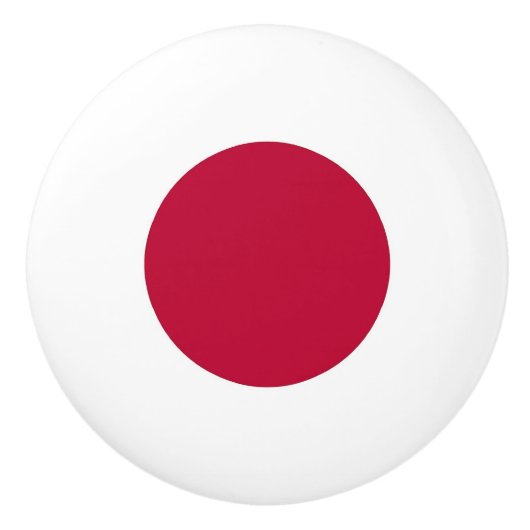 Keramik Knopf ziehen mit japanischer Flagge Keramikknauf (Vorderseite)