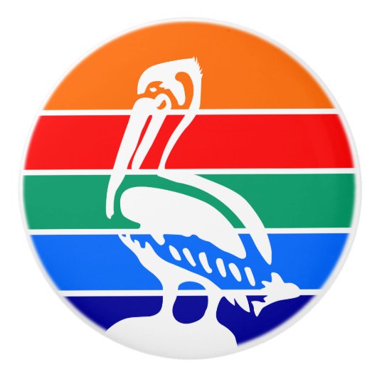 Keramik Knöpfe ziehen mit der Fahne von St. Peters Keramikknauf (Vorderseite)