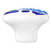 Keramik Knöpfe ziehen mit der Fahne von St. Peters Keramikknauf (Seitenansicht)