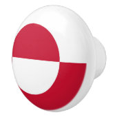 Keramik Knöpfe ziehen mit der Flagge Grönlands Keramikknauf (Rechts)