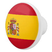 Keramik Knöpfe ziehen mit der Flagge Spaniens Keramikknauf (Rechts)