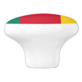 Keramik Knöpfe ziehen mit Fahne Kameruns Keramikknauf (Seitenansicht)