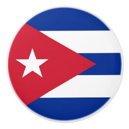 Keramik Knöpfe ziehen mit Fahne Kubas Keramikknauf