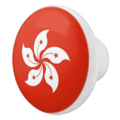 Keramik Knöpfe ziehen mit Flagge von Hongkong Keramikknauf (Rechts)