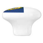 Keramik Knöpfe ziehen mit Flagge von North Carolin Keramikknauf (Seitenansicht)