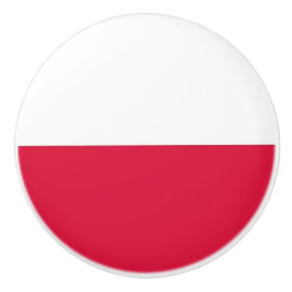 Keramik Knöpfe ziehen mit polnischer Flagge Keramikknauf