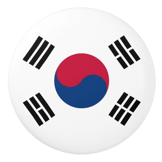 Keramik knöpfen mit der Flagge Südkoreas Keramikknauf (Vorderseite)