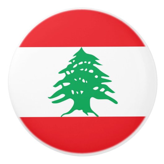 Keramik knöpfen mit Flagge des Libanon Keramikknauf (Vorderseite)
