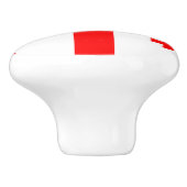 Keramik knöpfen mit georgischer Flagge Keramikknauf (Seitenansicht)