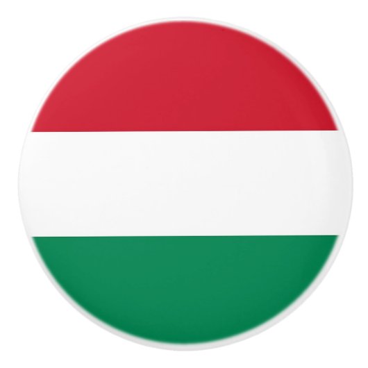 Keramik knöpfen mit ungarischer Flagge Keramikknauf (Vorderseite)