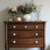 Keramik Knospen mit zarten, orangefarbenen Blume Keramikknauf