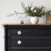 Keramik Knospen mit zarten, orangefarbenen Blume Keramikknauf