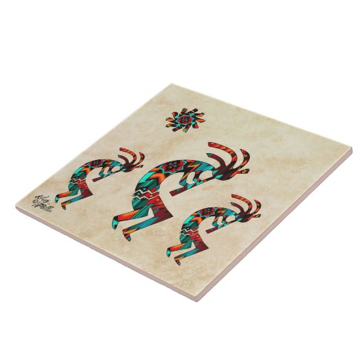Keramik Kokopelli Fliese (Seite)