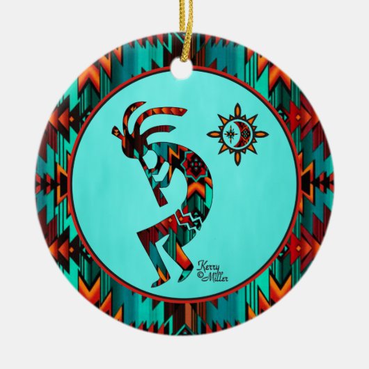 Keramik Kokopelli Ornament (Vorne)